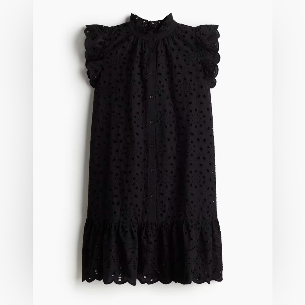 H&M EYELET EMBROIDERY DRESS.
